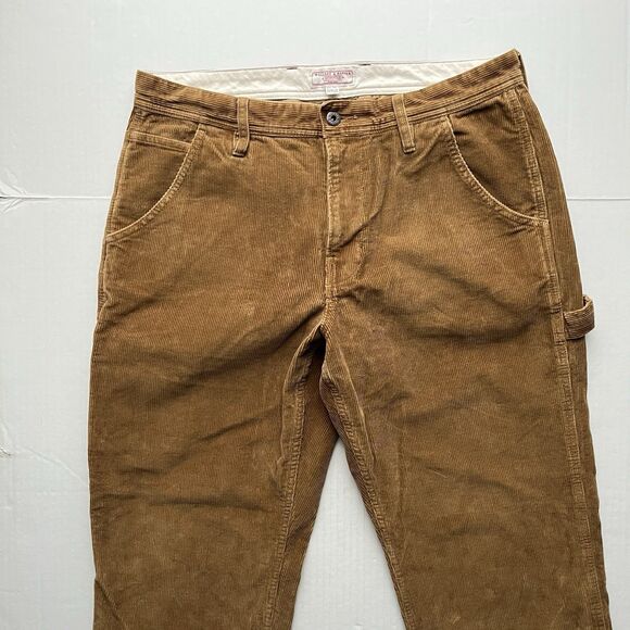Wallace & Barnes Brown Cotton Corduroy Carpenter Painter Pants 33x30 J.Crew - Picture 5 of 14